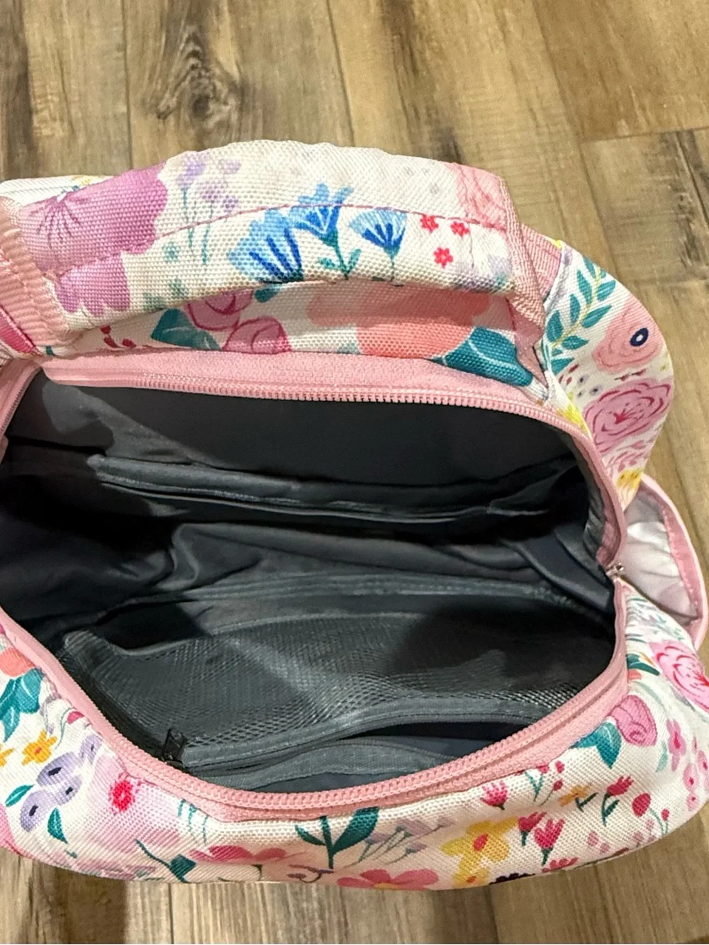 Mibasies Girls Floral Backpack Preschool Kindergarten School Book Bag Pink